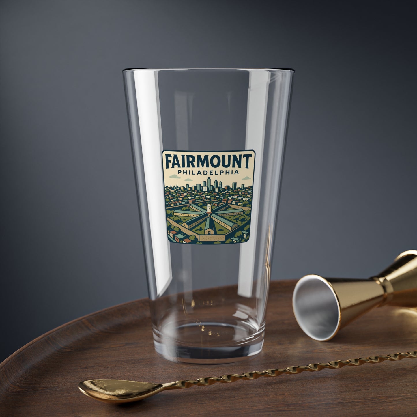 Aerial Fairmount Pint Glass